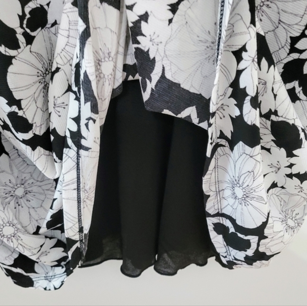 Old Navy Maternity Sleeveless Lightweight Black & White Floral Dress, Sz M Lined - Picture 4 of 7